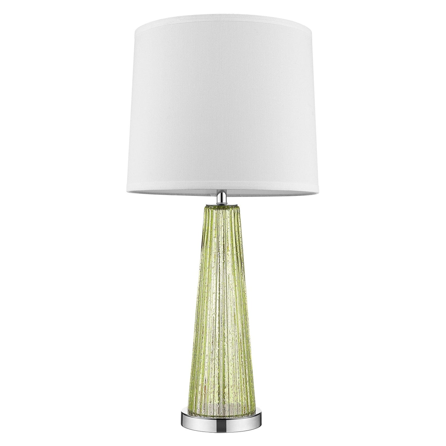 29" Green Glass Buffet Lamp With Off White Empire Shade - Homeroots - Flyclothing LLC