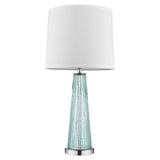 29" Aqua Glass Buffet Lamp With Off White Empire Shade - Homeroots - Flyclothing LLC