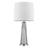 29" Silver Glass Buffet Lamp With Off White Empire Shade - Homeroots - Flyclothing LLC