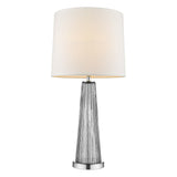 29" Silver Glass Buffet Lamp With Off White Empire Shade - Homeroots - Flyclothing LLC
