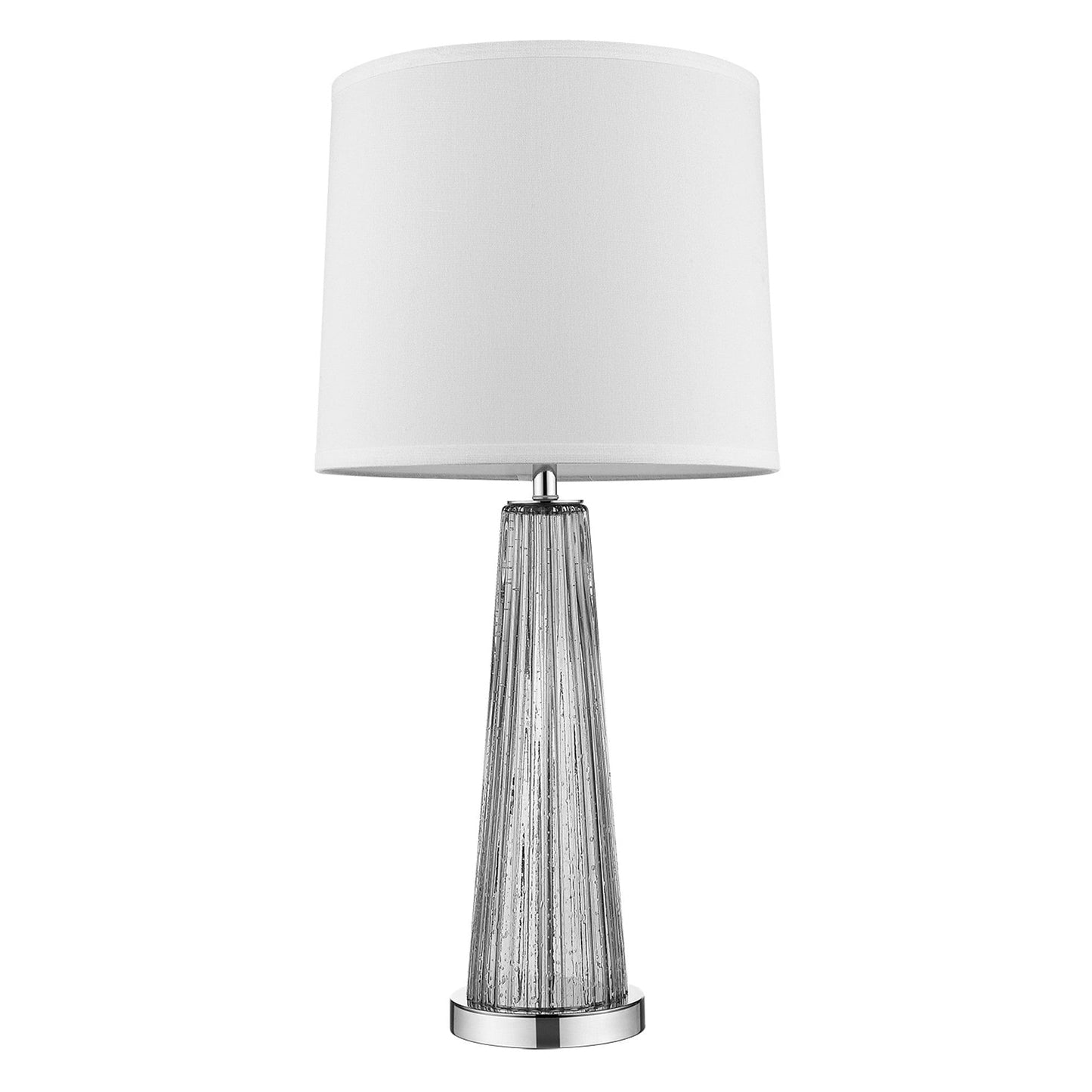 29" Silver Glass Buffet Lamp With Off White Empire Shade - Homeroots - Flyclothing LLC