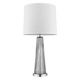 29" Silver Glass Buffet Lamp With Off White Empire Shade - Homeroots - Flyclothing LLC
