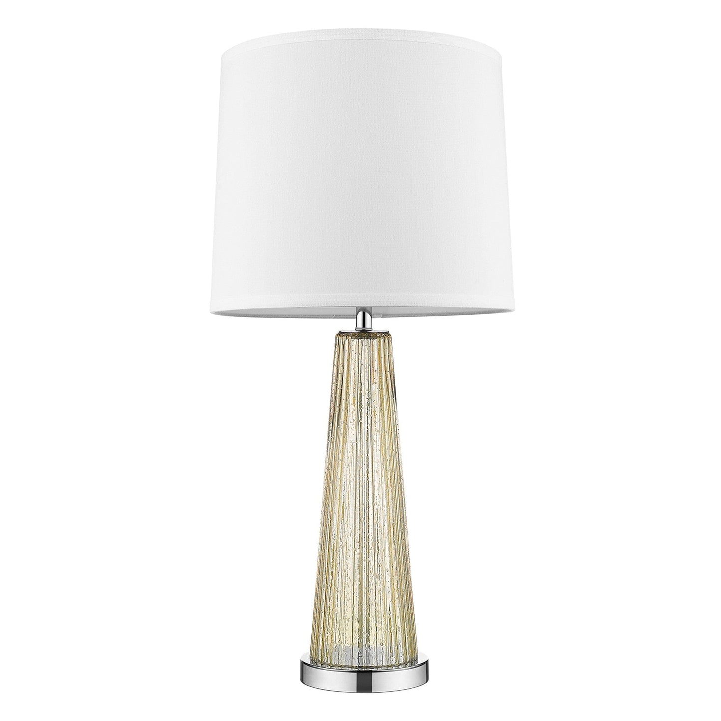 29" Champagne Glass Buffet Lamp With Off White Empire Shade - Homeroots - Flyclothing LLC