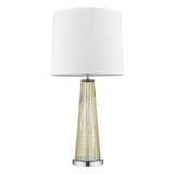 29" Champagne Glass Buffet Lamp With Off White Empire Shade - Homeroots