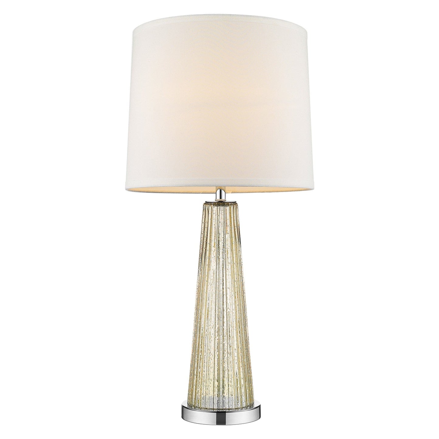 29" Champagne Glass Buffet Lamp With Off White Empire Shade - Homeroots - Flyclothing LLC