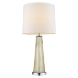 29" Champagne Glass Buffet Lamp With Off White Empire Shade - Homeroots - Flyclothing LLC