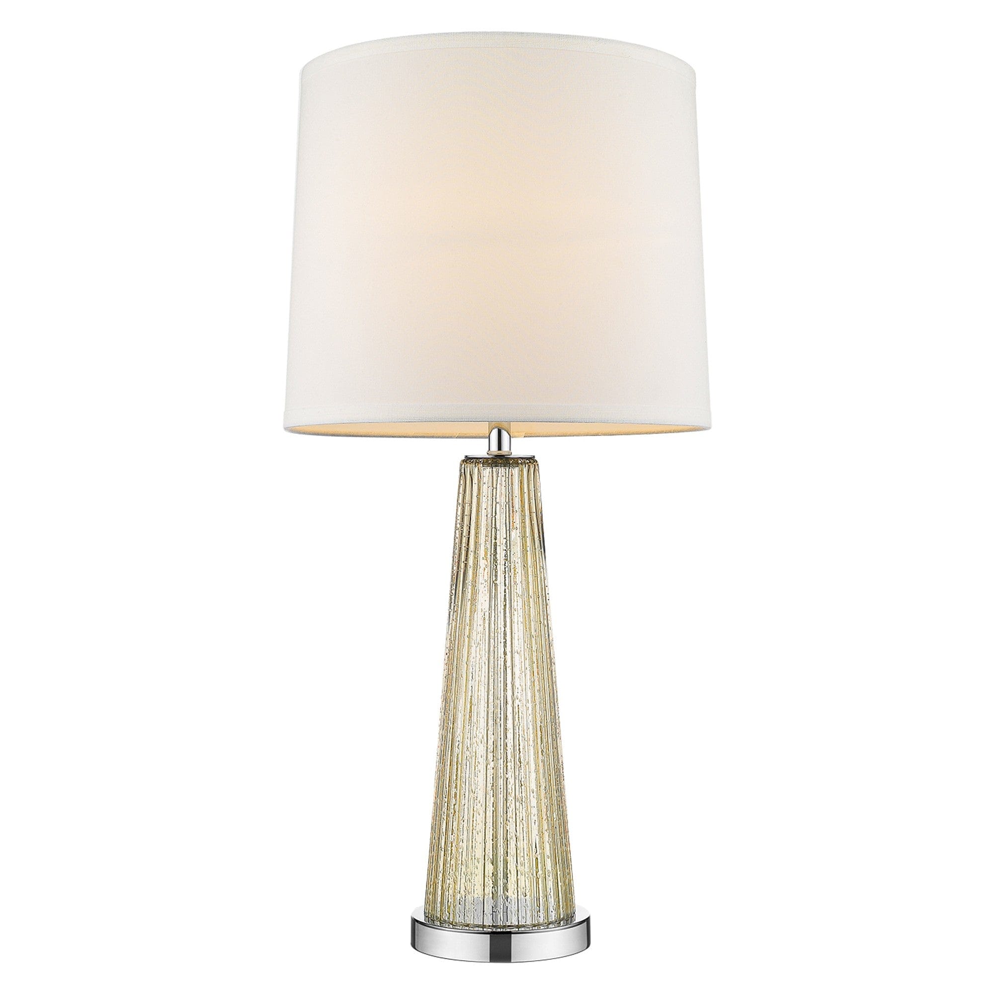 29" Champagne Glass Buffet Lamp With Off White Empire Shade - Homeroots - Flyclothing LLC