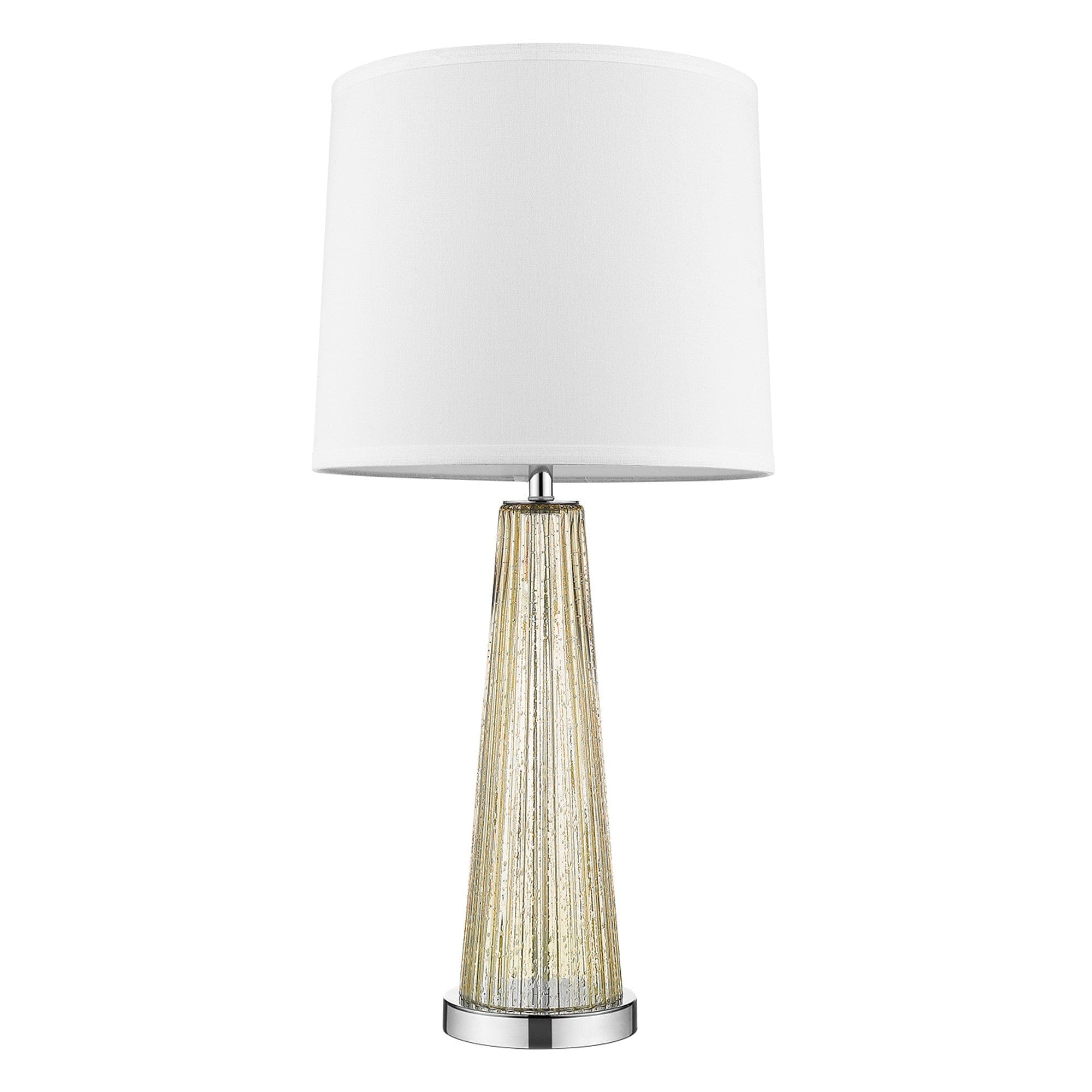 29" Champagne Glass Buffet Lamp With Off White Empire Shade - Homeroots - Flyclothing LLC