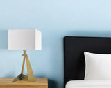 25" Brass Metal Novelty Table Lamp With White Shade - Homeroots - Flyclothing LLC