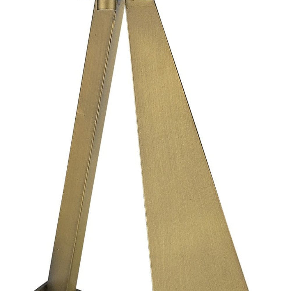 25" Brass Metal Novelty Table Lamp With White Shade - Homeroots
