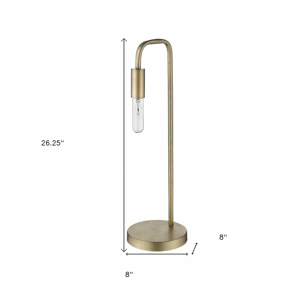 26" Brass Metal Table Lamp - Homeroots - Flyclothing LLC