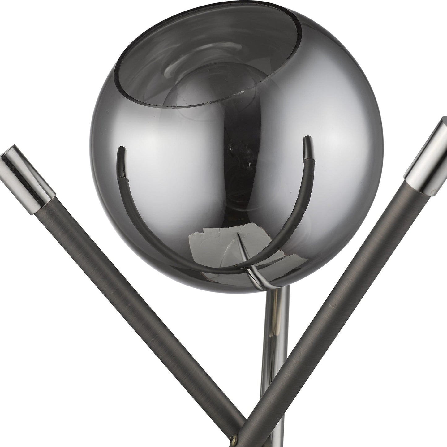 18" Black Metal Tripod Table Lamp With Nickel Globe Shade - Homeroots - Flyclothing LLC