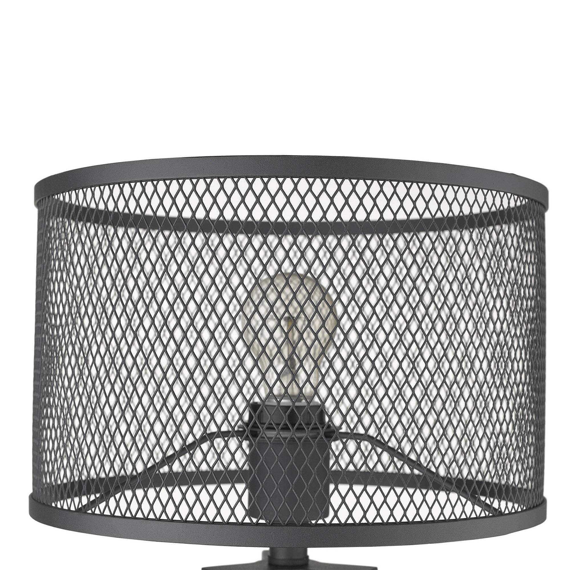 20" Brown Solid Wood Tripod Table Lamp With Black Drum Shade - Homeroots - Flyclothing LLC
