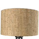 22" Black Metal Tripod Table Lamp With Beige Drum Shade - Homeroots - Flyclothing LLC