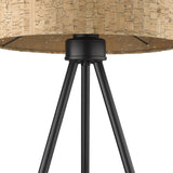 22" Black Metal Tripod Table Lamp With Beige Drum Shade - Homeroots - Flyclothing LLC