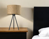 22" Black Metal Tripod Table Lamp With Beige Drum Shade - Homeroots - Flyclothing LLC