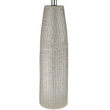 33" Light Gray Ceramic Table Lamp With White Drum Shade - Homeroots - Flyclothing LLC