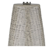 33" Light Gray Ceramic Table Lamp With White Drum Shade - Homeroots - Flyclothing LLC