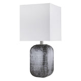 25" Blue and Gray Ceramic Table Lamp With White Square Shade - Homeroots - Flyclothing LLC