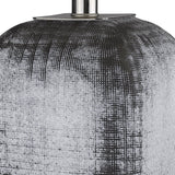 25" Blue and Gray Ceramic Table Lamp With White Square Shade - Homeroots - Flyclothing LLC