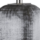 25" Blue and Gray Ceramic Table Lamp With White Square Shade - Homeroots - Flyclothing LLC