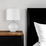 26" White Ceramic Table Lamp With White Drum Shade - Homeroots - Flyclothing LLC
