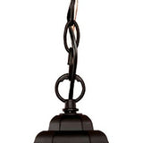 Antique Black Textured Glass Lantern Hanging Light - Homeroots