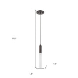 Bronze Pendant Hanging Light with Frosted Glass Shade - Homeroots - Flyclothing LLC