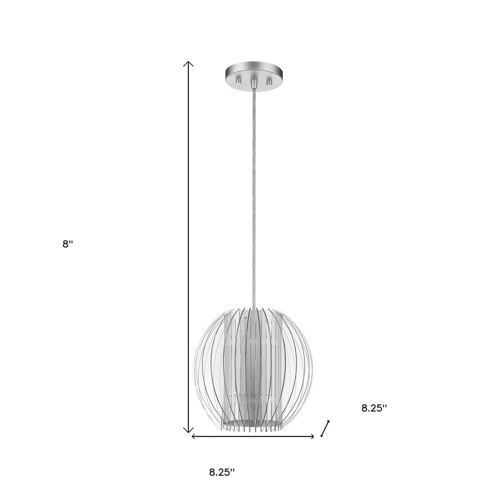 Acrylic and Steel Shade Hanging Globe Light - Homeroots - Flyclothing LLC