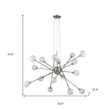 Modern Multi Light Geometric Hanging Chandelier Light - Homeroots