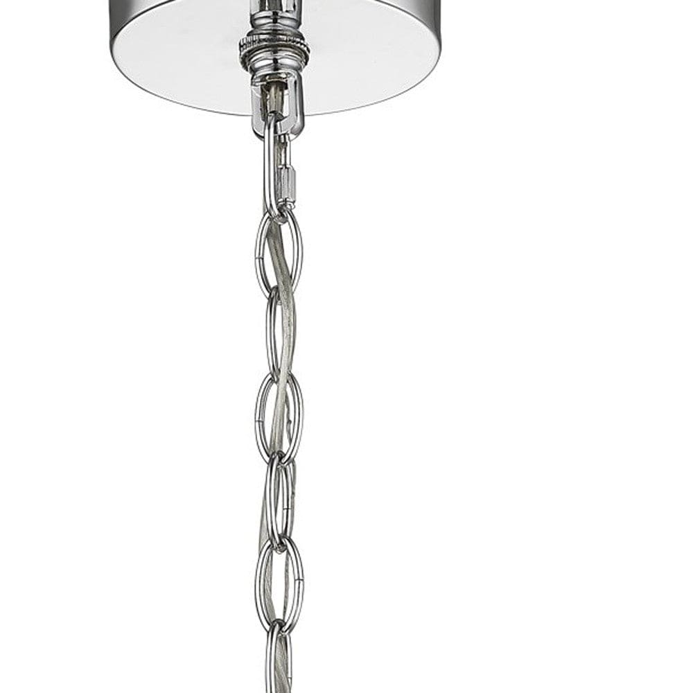 Selene 6-Light Polished Chrome Pendant With Overlapping Frosted White Glass Discs Shade - Homeroots