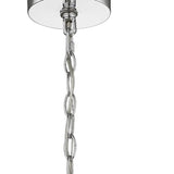 Selene 6-Light Polished Chrome Pendant With Overlapping Frosted White Glass Discs Shade - Homeroots