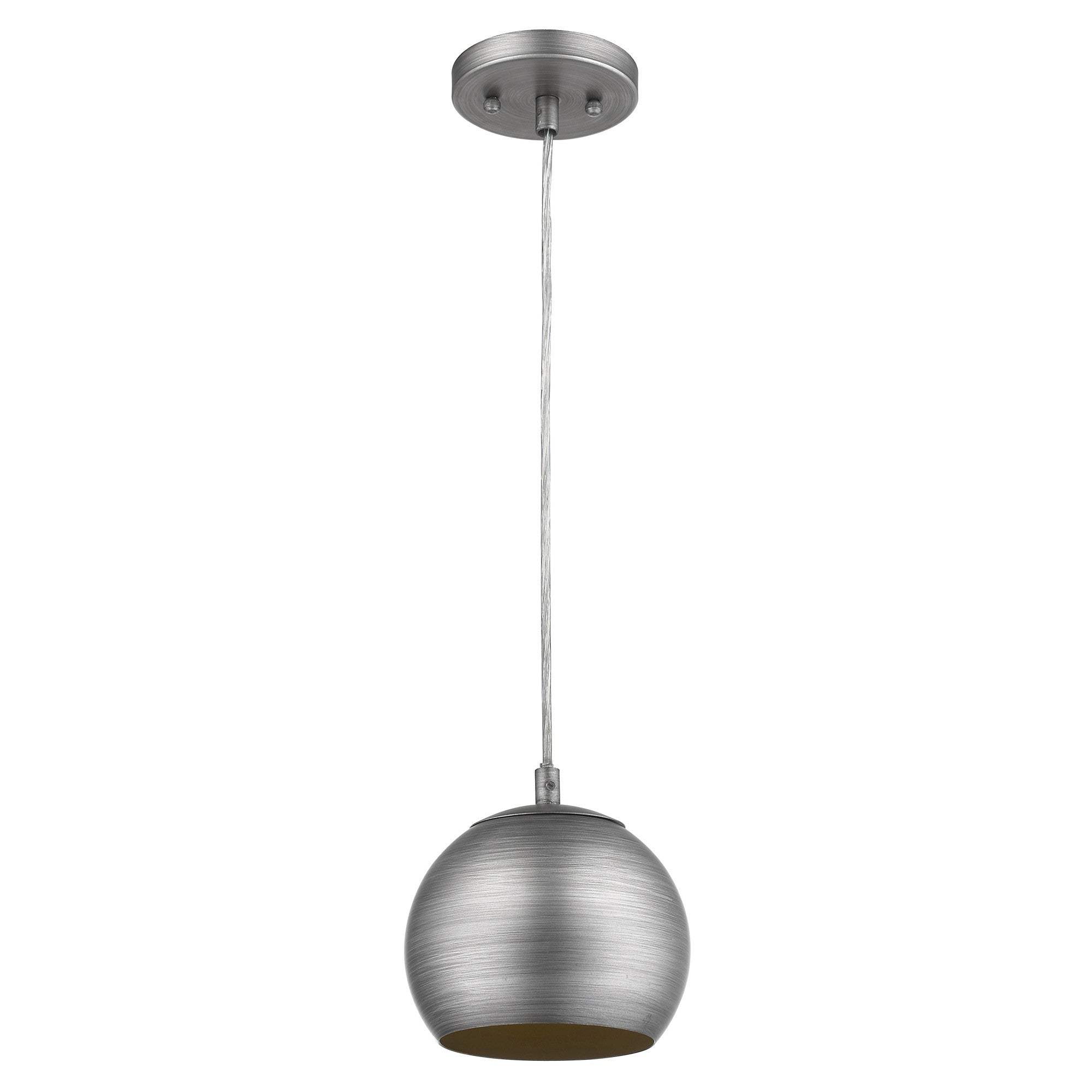 Light Gray and Gold Hanging Dome Light - Homeroots - Flyclothing LLC