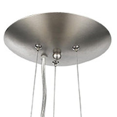 Shanghai 1-Light Brushed Nickel Pendant With Sheer Pearl Ribbon Shade - Homeroots