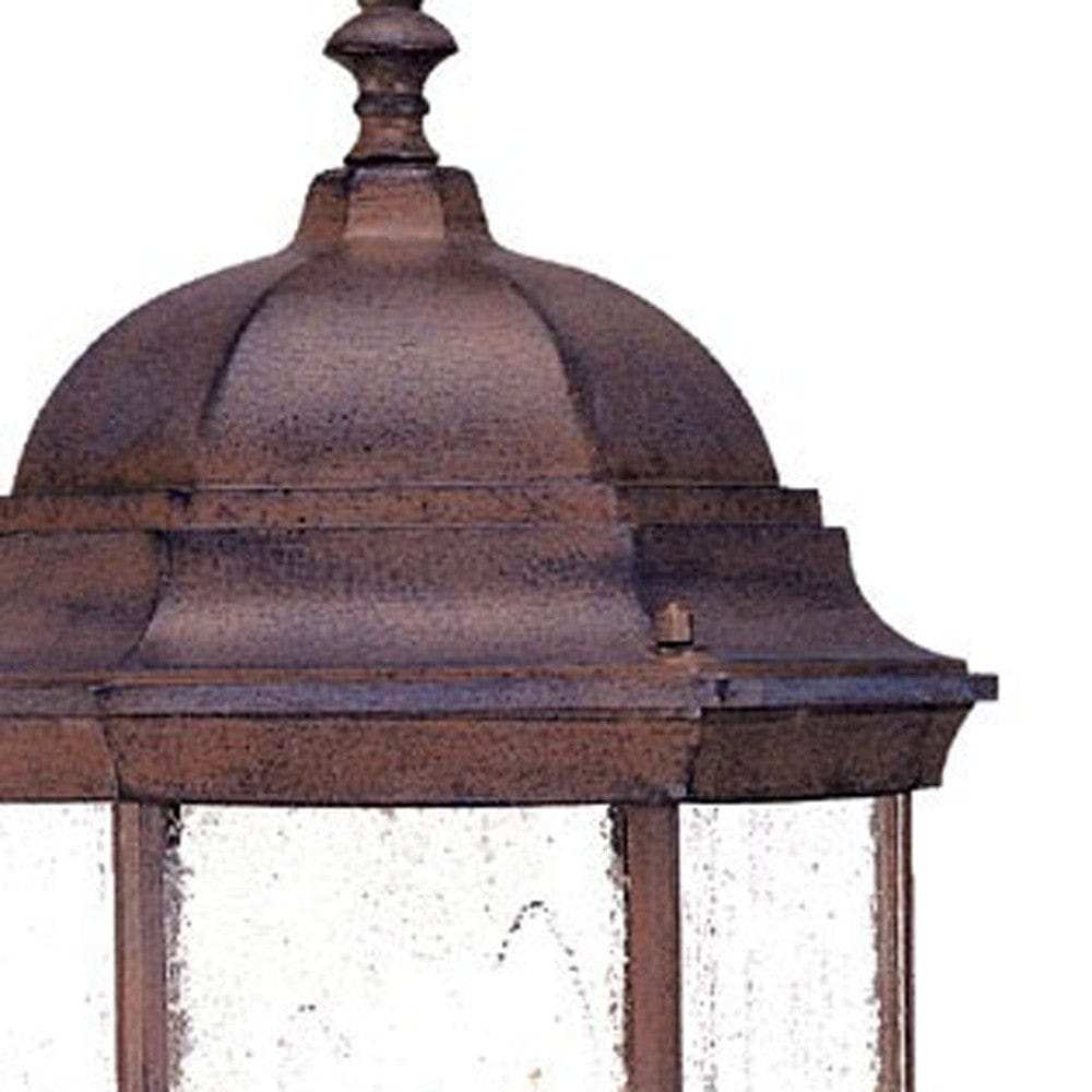 Three Light Brown Domed Textured Glass Lantern Wall Light - Homeroots - Flyclothing LLC