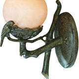 Vintage Black and Gold Bird Detail Lantern Wall Light - Homeroots - Flyclothing LLC