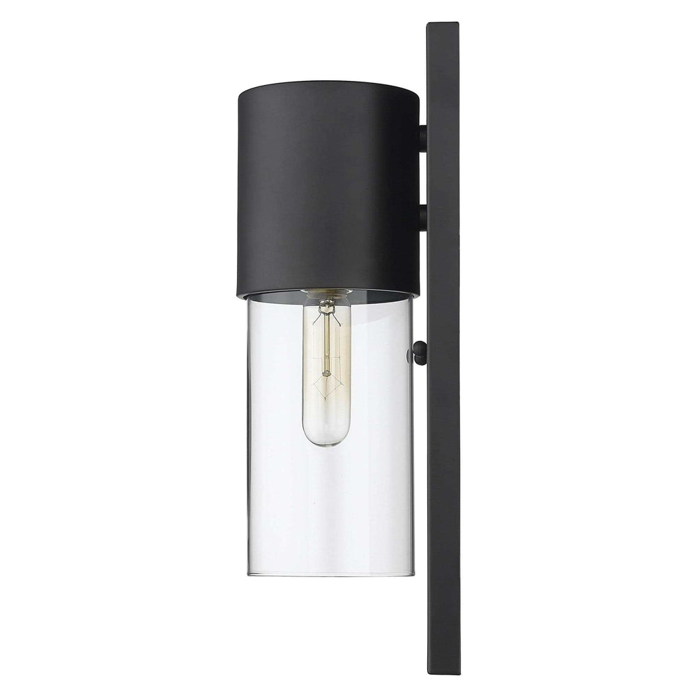 Contemporary Matte Black and Glass Wall Light - Homeroots - Flyclothing LLC