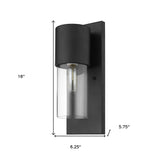 Contemporary Matte Black and Glass Wall Light - Homeroots - Flyclothing LLC