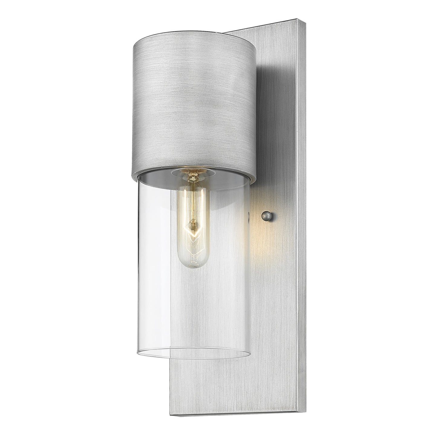 Contemporary Brushed Silver and Glass Wall Light - Homeroots - Flyclothing LLC