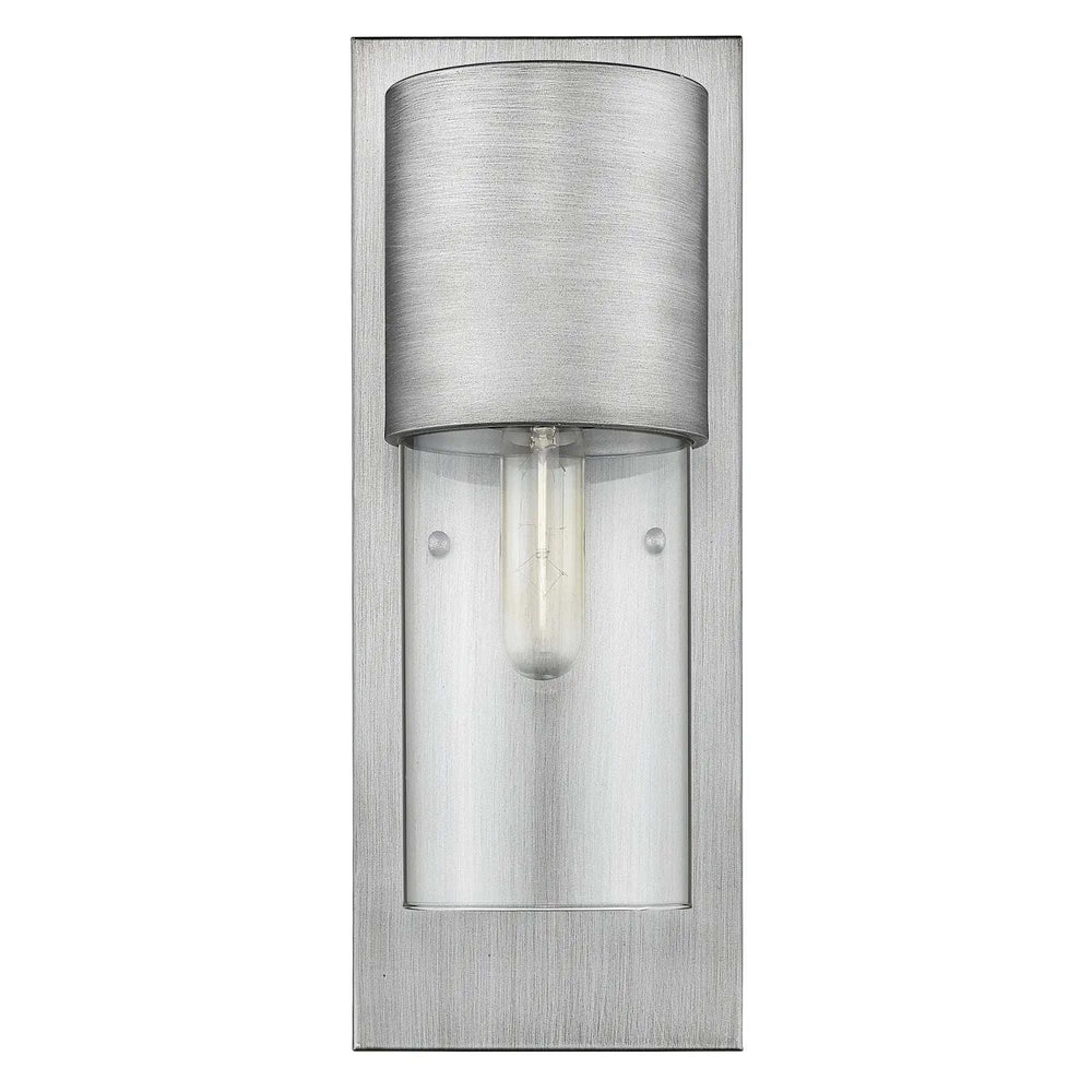 Contemporary Brushed Silver and Glass Wall Light - Homeroots - Flyclothing LLC