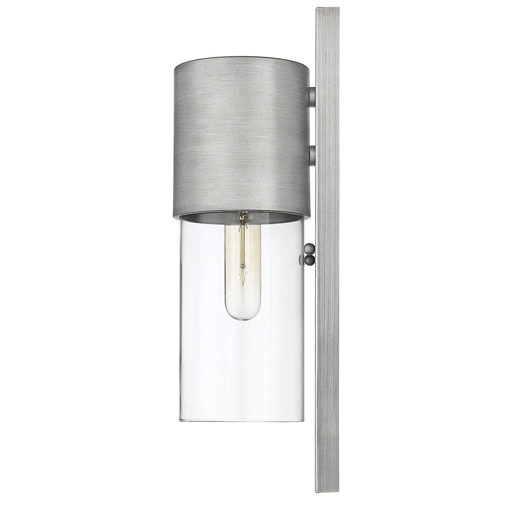 Contemporary Brushed Silver and Glass Wall Light - Homeroots - Flyclothing LLC