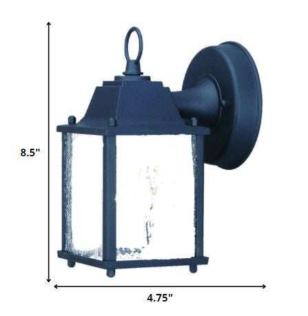 Matte Black Hanging Waterfall Glass Lantern Wall Light - Homeroots - Flyclothing LLC