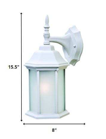 XL White Frosted Glass Swing Arm Wall Light - Homeroots - Flyclothing LLC