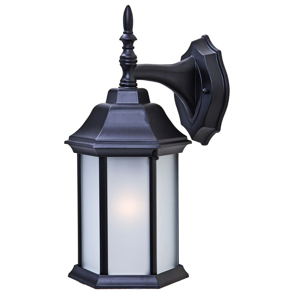 Matte Black Frosted Glass Swing Arm Wall Light - Homeroots