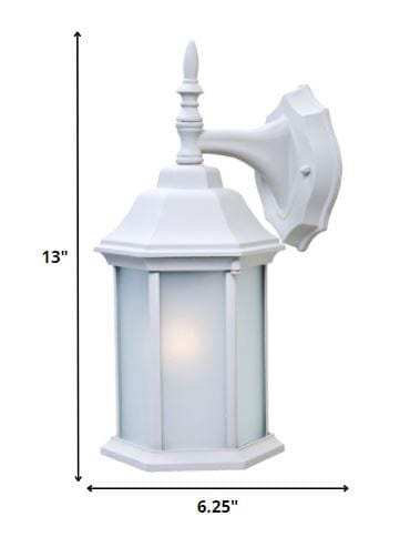 White Frosted Glass Swing Arm Wall Light - Homeroots - Flyclothing LLC