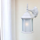 White Frosted Glass Swing Arm Wall Light - Homeroots