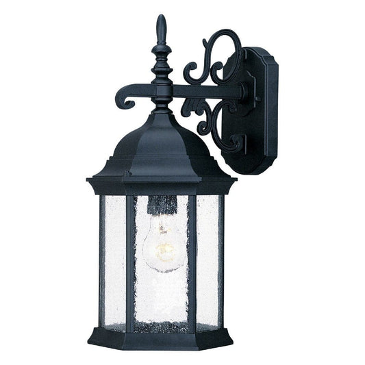 Petite Matte Black Domed Hanging Lantern Wall Light - Homeroots