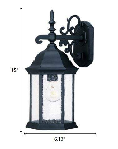 Petite Matte Black Domed Hanging Lantern Wall Light - Homeroots - Flyclothing LLC