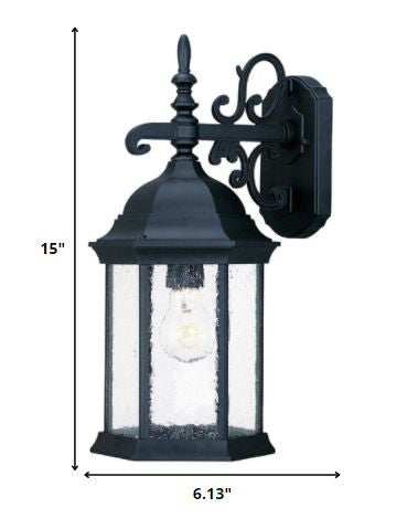 Petite Matte Black Domed Hanging Lantern Wall Light - Homeroots - Flyclothing LLC