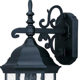 Petite Matte Black Domed Hanging Lantern Wall Light - Homeroots